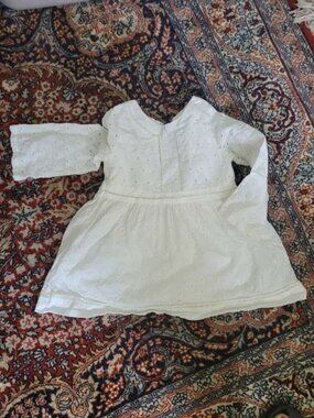 Genuine Kids by OshKosh Toddlers Cream Eyelet Summer Dress Size 3